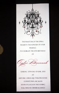 Phantom Of The Opera Invitations Lilsocialbutterflies On Etsy with measurements 953 X 1500