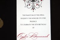 Phantom Of The Opera Invitations Lilsocialbutterflies On Etsy with measurements 953 X 1500