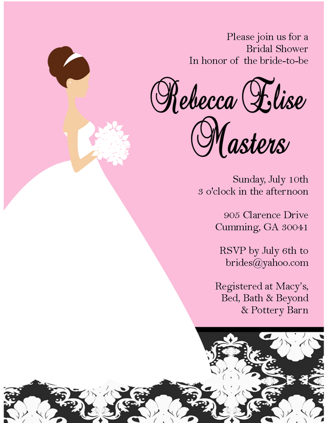 Photo Bridal Shower Card Wording Image within measurements 1236 X 1600