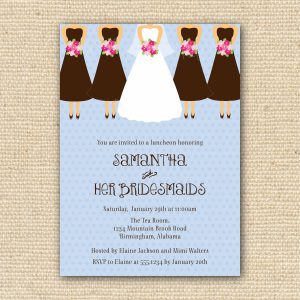 Photo Sample Bridal Luncheon Invitation Image throughout size 1500 X 1500