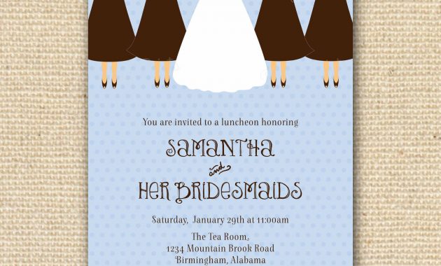 Photo Sample Bridal Luncheon Invitation Image throughout size 1500 X 1500