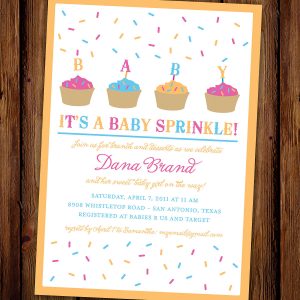 Photo Surprise Ba Sprinkle Invitation Image regarding proportions 1500 X 1500