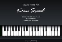 Piano Recital Vector Invitation Download Free Vector Art Stock intended for size 1400 X 980