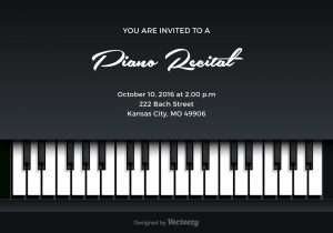 Piano Recital Vector Invitation Download Free Vector Art Stock intended for size 1400 X 980