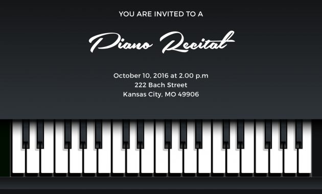 Piano Recital Vector Invitation Download Free Vector Art Stock intended for size 1400 X 980