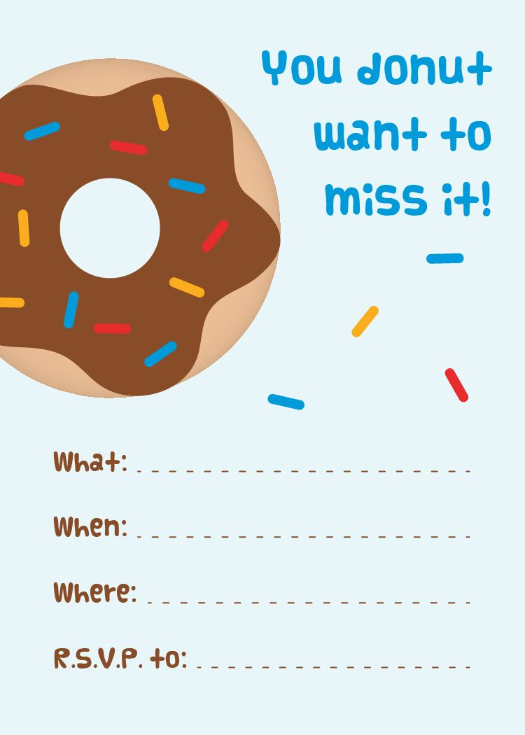 Pin Anggunstore On Invitations Card Silverlining Donut Party for proportions 750 X 1050