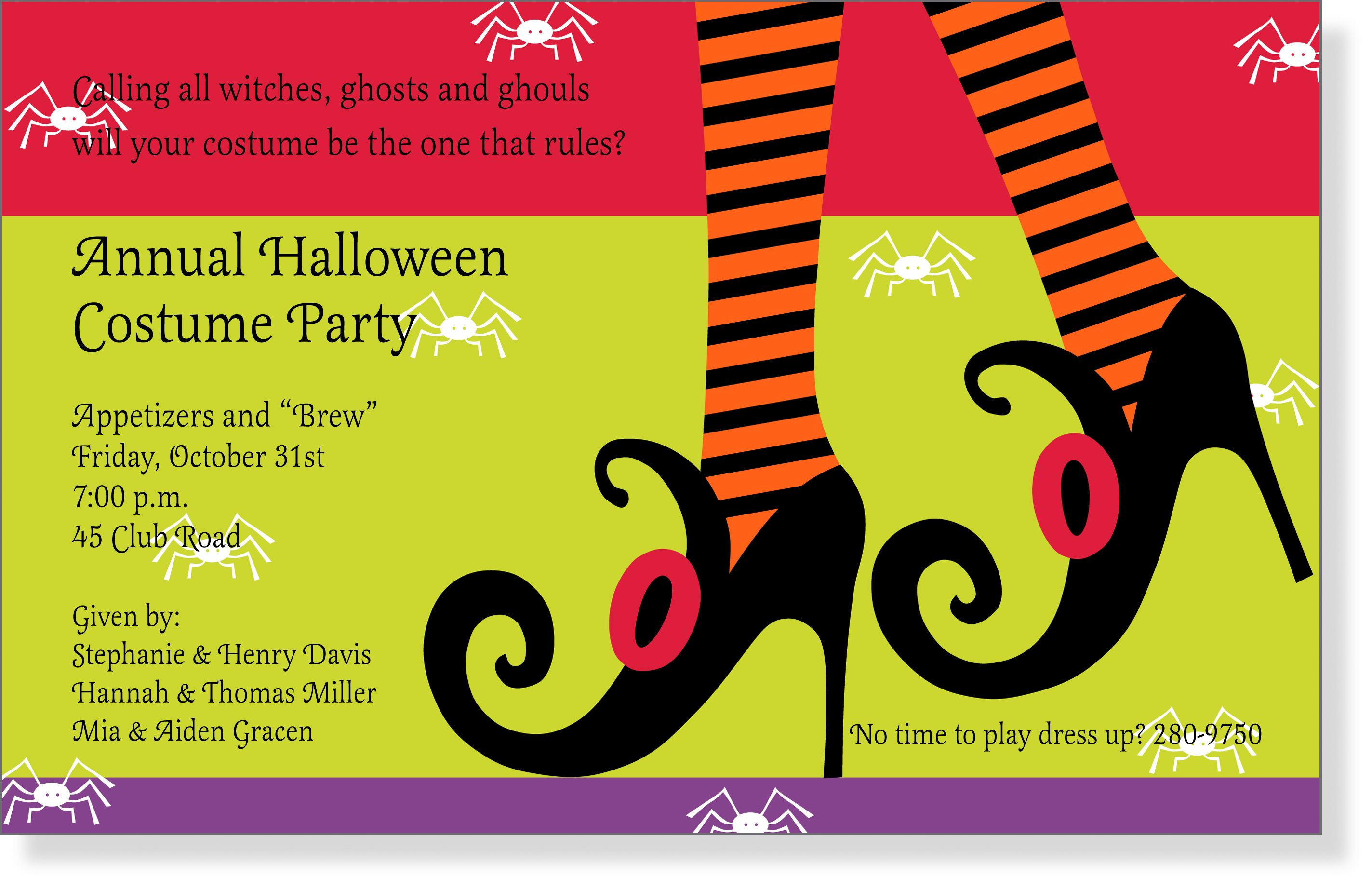 Halloween Potluck Invitation Templates • Business Template Ideas