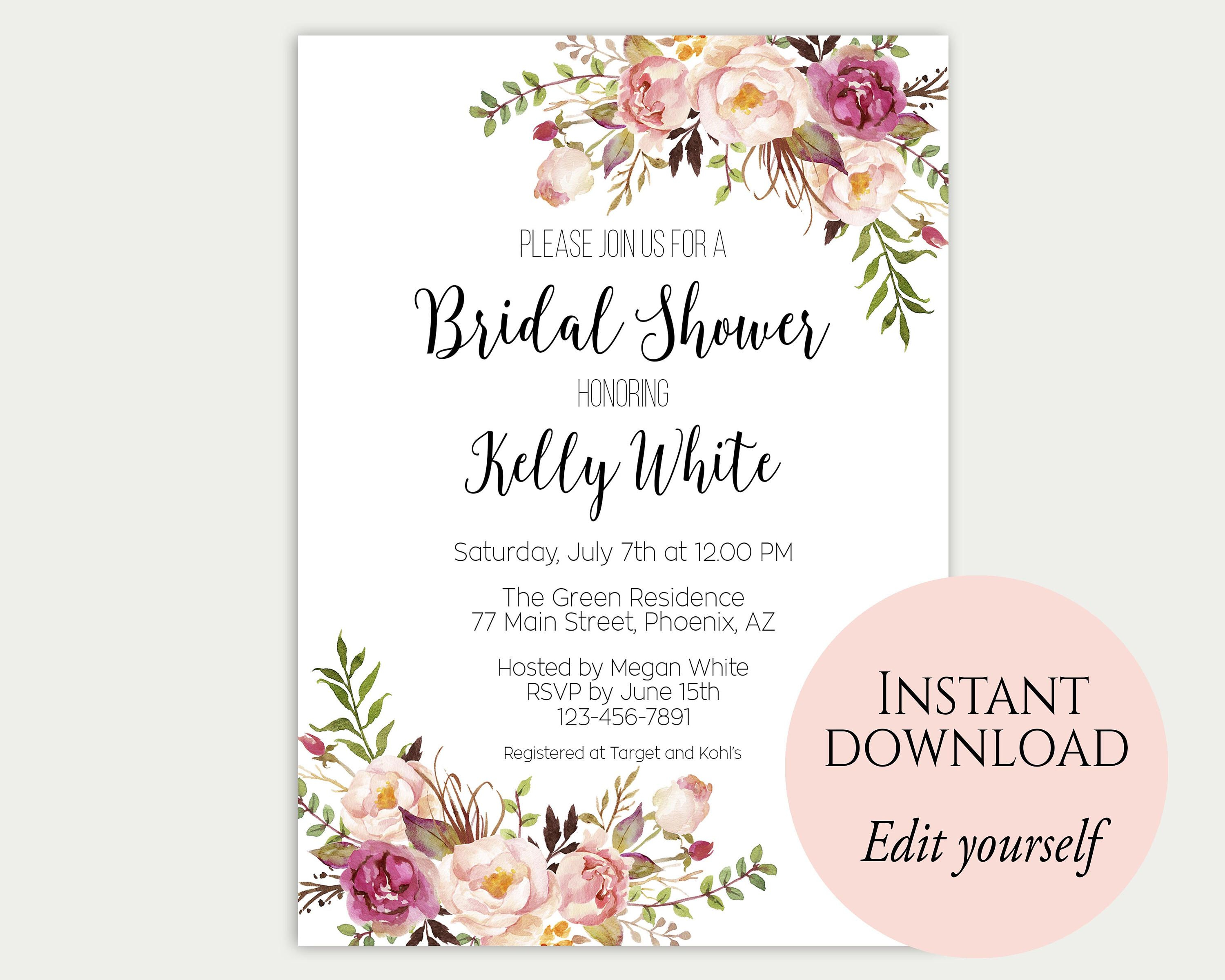 Pin Julie Barlage On Bridal Showers Ba Shower Invitation with regard to size 3000 X 2401