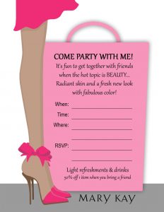 Pin Vick Henn On Mk Hostess Invitation Ideas Mary Kay Party regarding measurements 1299 X 1677