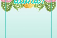 Pineapple Luau Perimeter Free Printable Birthday Invitation throughout sizing 1000 X 1400