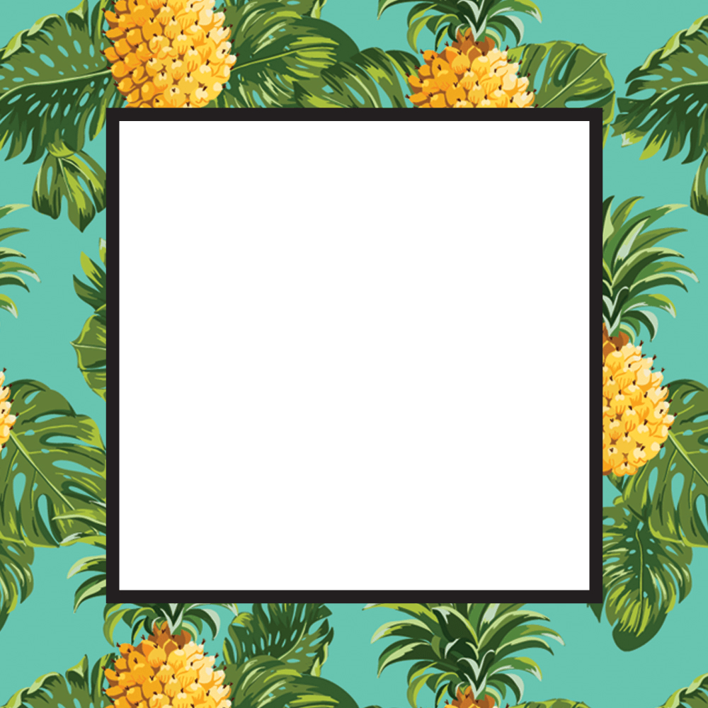 Pineapple Print Free Printable Summer Party Invitation Template with regard to proportions 1000 X 1000