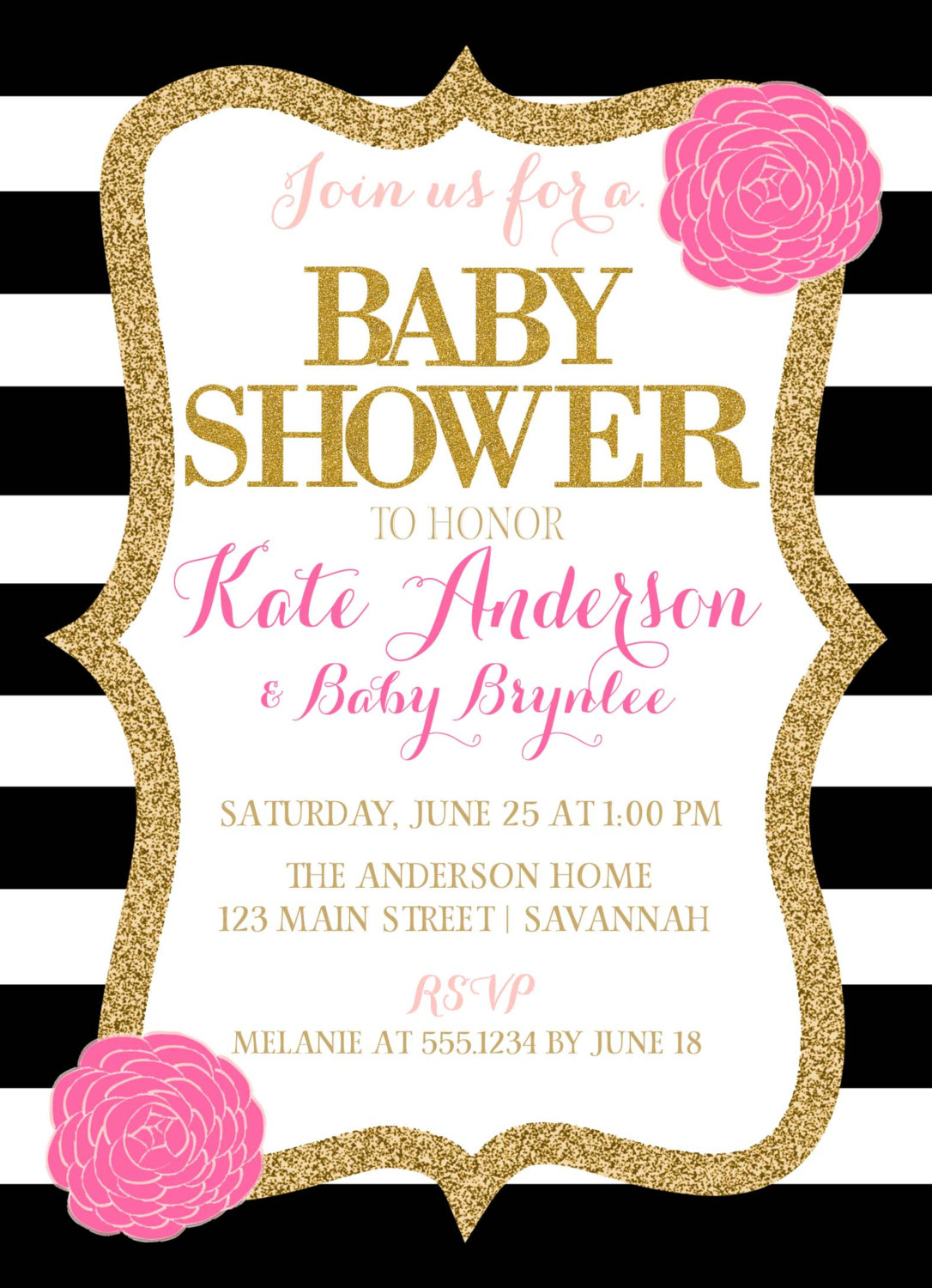 Pink And Gold Invitations Templates Toha within measurements 1086 X 1500