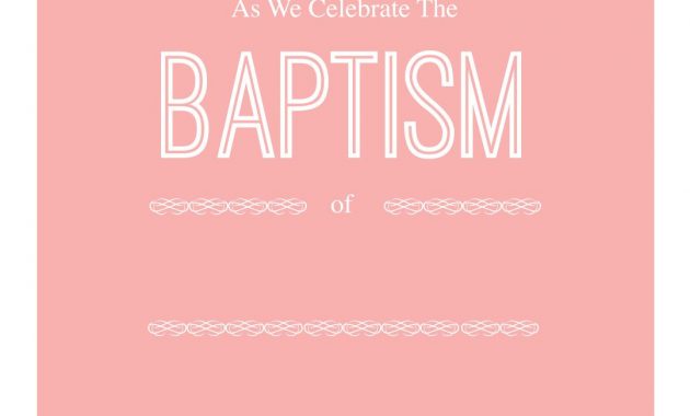 Pink Decorations Free Printable Baptism Christening Invitation intended for size 1080 X 1560