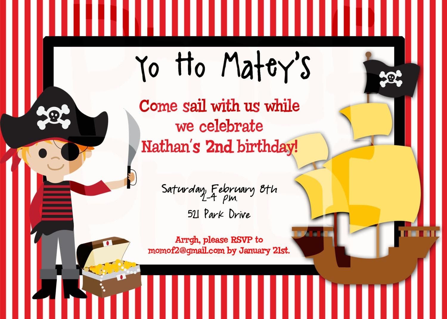 Pirate Birthday Party Invitations Templates Pirate Party Pirate with dimensions 1500 X 1071