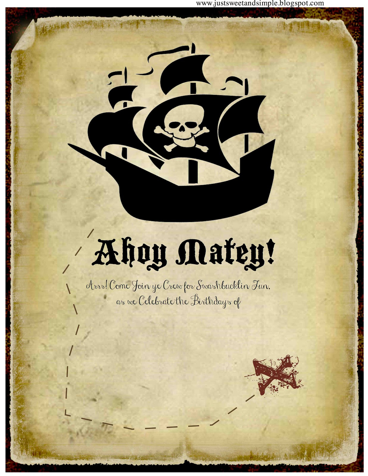 Pirate Party Invitation Template Party Invitation Collection within proportions 1236 X 1600