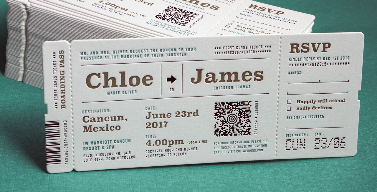 Plane Ticket Wedding Invitation Wedding Invitation Collection throughout proportions 1280 X 652