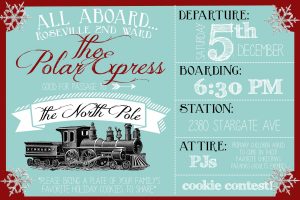 Polar Express Party Invitation Christmas Polar Express Party inside proportions 1800 X 1200