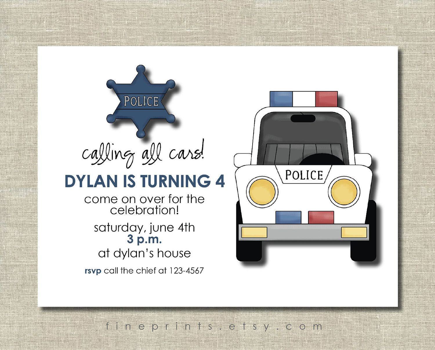 Police Themed Birthday Party Police Officer Themed Party within proportions 1500 X 1207