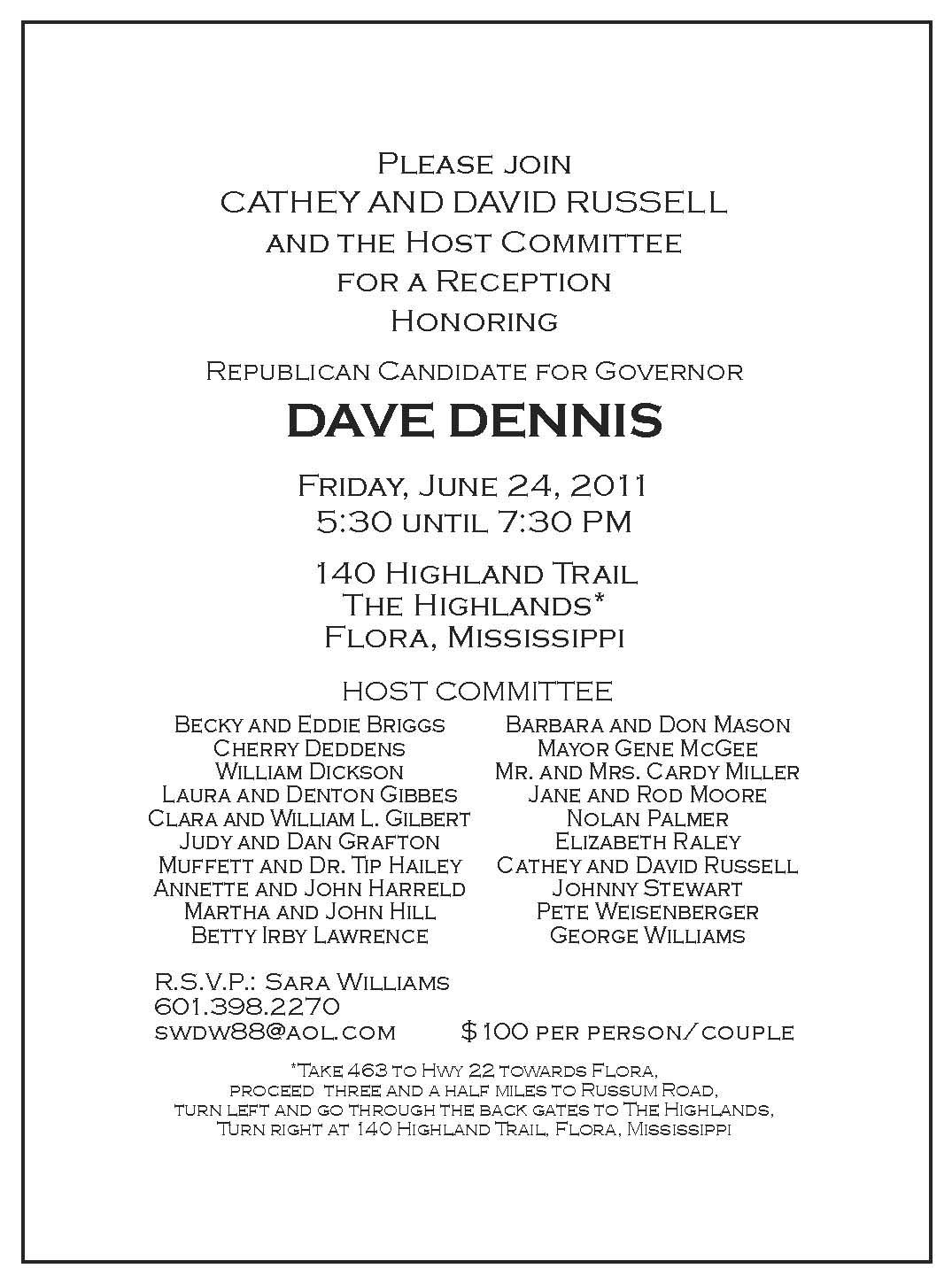 Political Fundraiser Flyer Invitation To Political Fundraiser in size 1075 X 1450