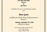 Political Fundraiser Flyer Political Fundraiser Invitation Wording intended for proportions 1275 X 1650