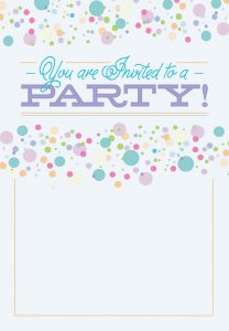 Polka Dots Free Printable Party Invitation Template Greetings pertaining to proportions 1542 X 2220