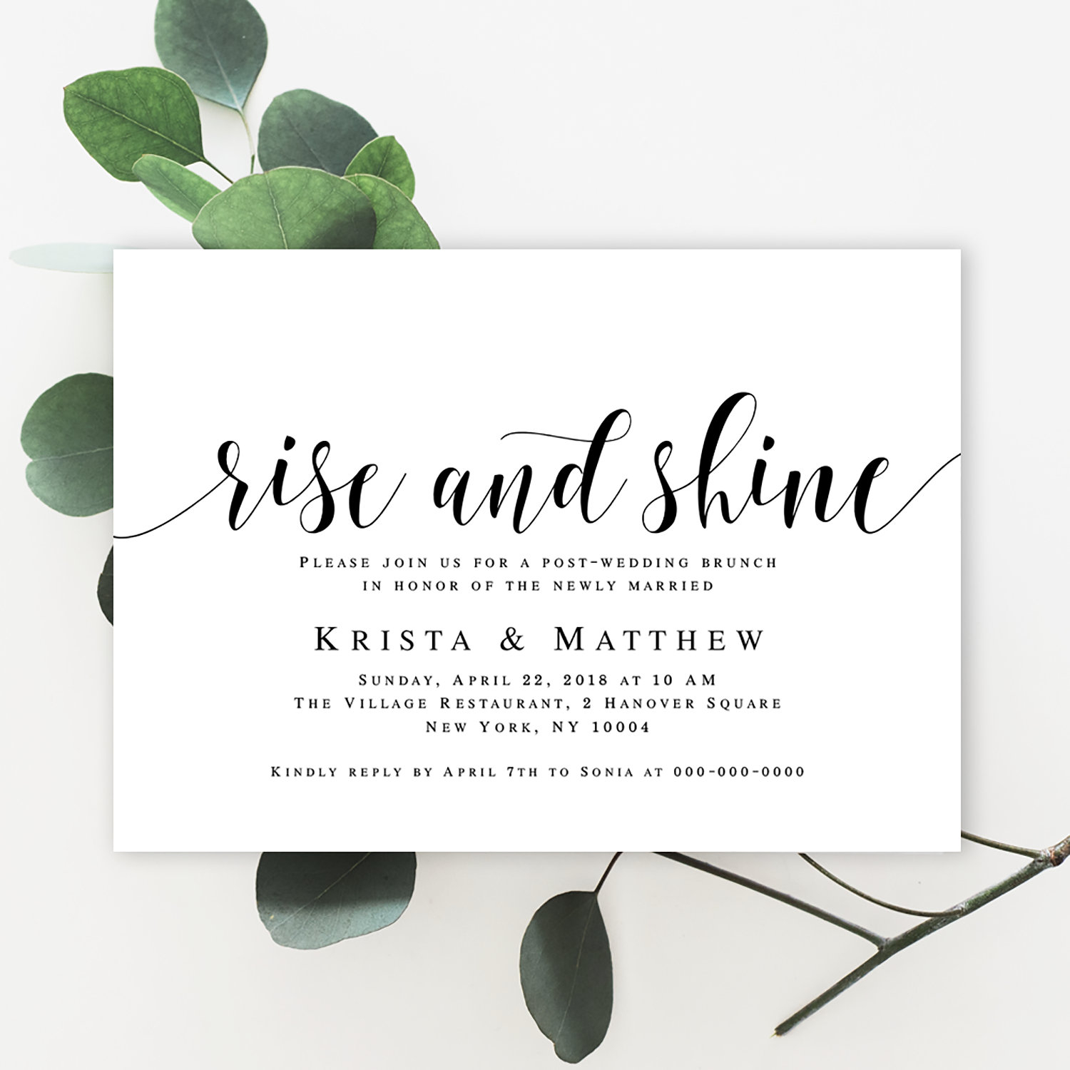 Post Wedding Brunch Invitation Wedding Template Editable Etsy inside sizing 1500 X 1500