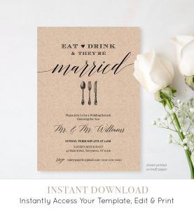 Post Wedding Brunch Invitations Post Wedding Brunch Invitation with regard to measurements 1200 X 1300