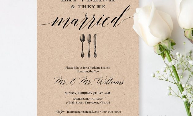 Post Wedding Brunch Invitations Post Wedding Brunch Invitation with regard to measurements 1200 X 1300