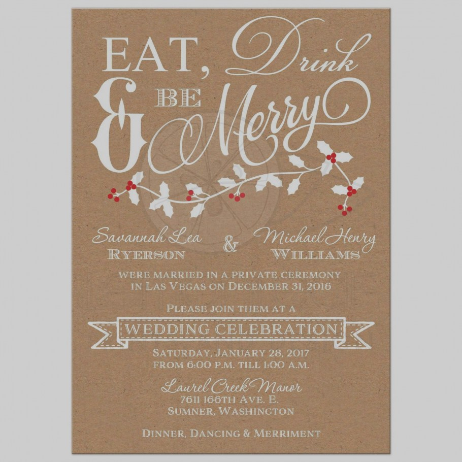 Post Wedding Reception Invitations Templates Sansu within size 910 X 910