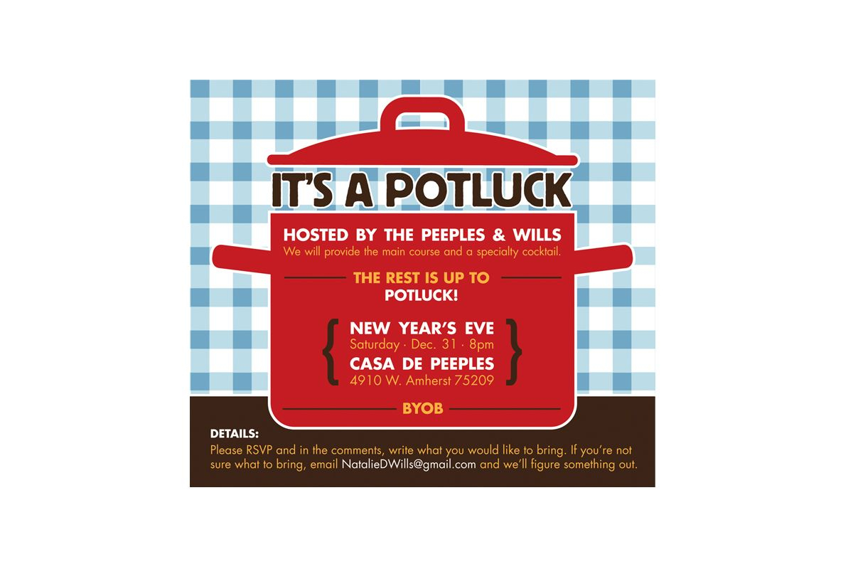 Potluck Invitation Template Free 2016 Entertaining Potluck pertaining to size 1200 X 800