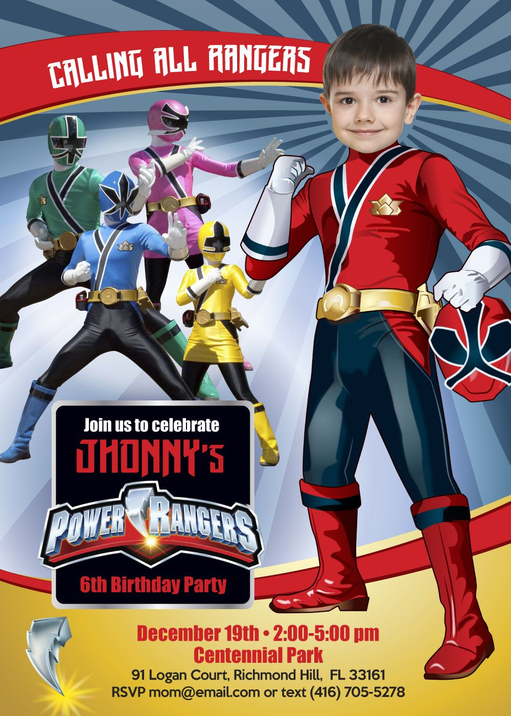 Power Rangers Birthday Invitation Power Rangers Party Ideas with measurements 1000 X 1400
