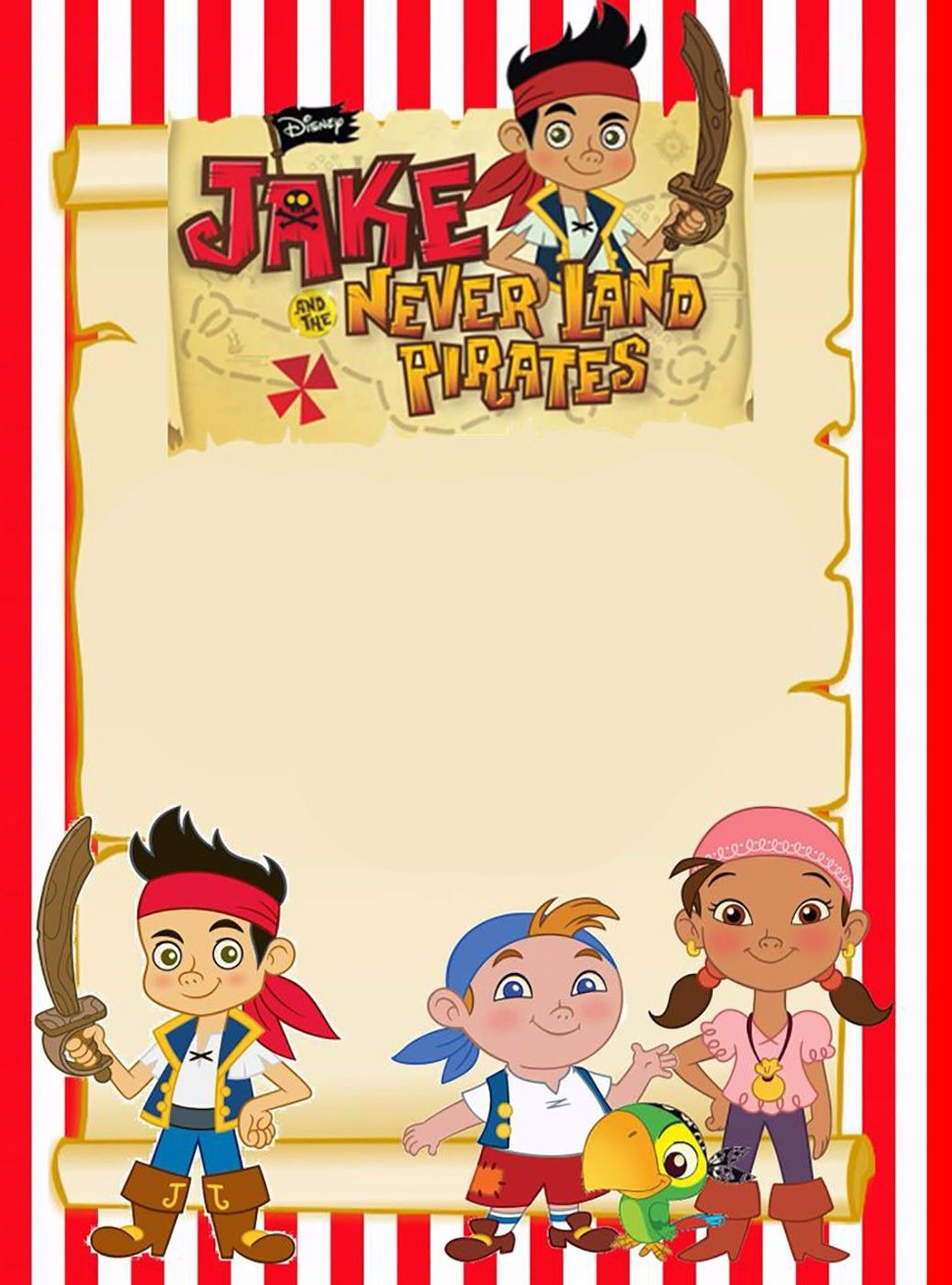 Pretty Jake And The Neverland Pirates Template Pictures Jake And in measurements 1037 X 1400