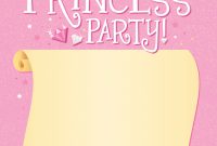 Princess Party Free Printable Birthday Invitation Template in dimensions 1536 X 2220