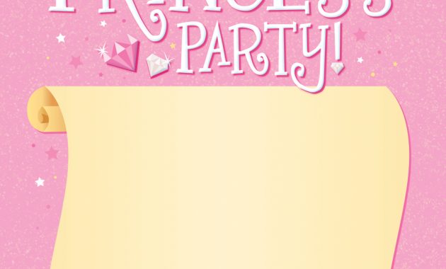 Princess Party Free Printable Birthday Invitation Template in dimensions 1536 X 2220