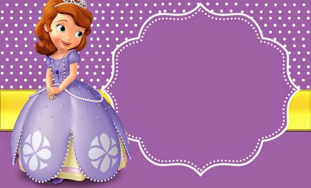 Princess Sofia Birthday Invitation Template Invitation Templates regarding size 1600 X 1068