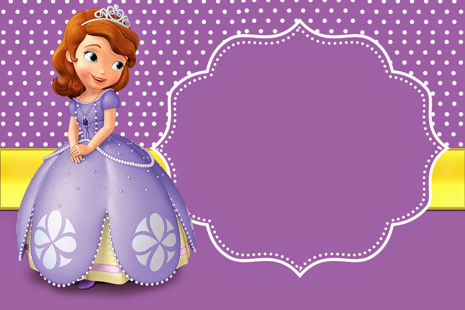 Princess Sofia Birthday Invitation Template Invitation Templates regarding size 1600 X 1068