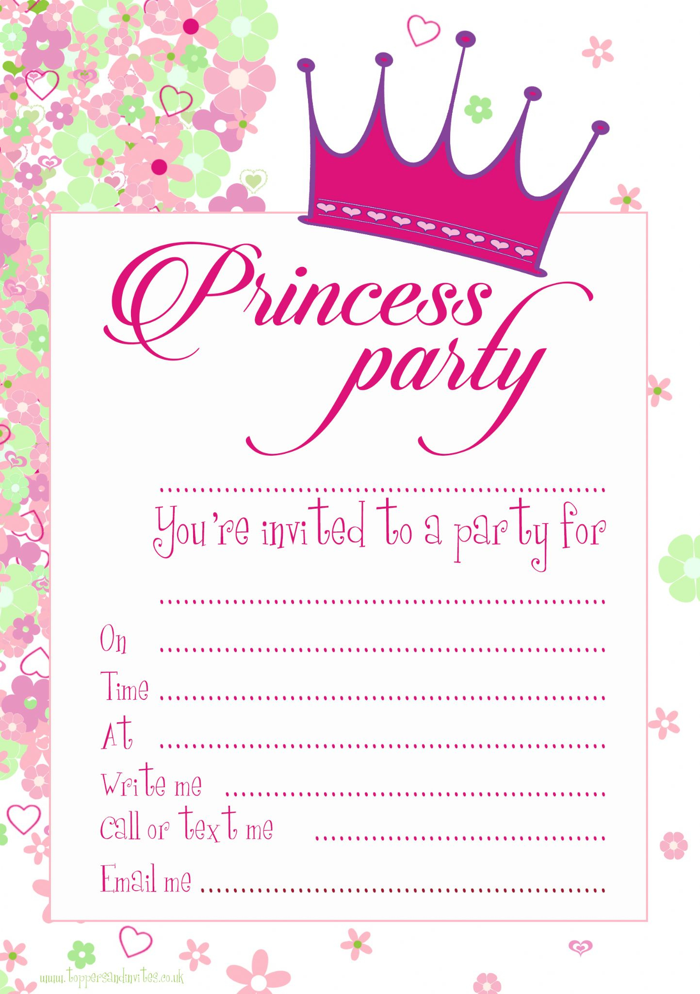 Princess Tea Party Invites Party Invitation Collection with dimensions 1443 X 2048