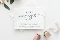 Print At Home Engagement Party Invitation Template Printable Etsy for measurements 3000 X 3000