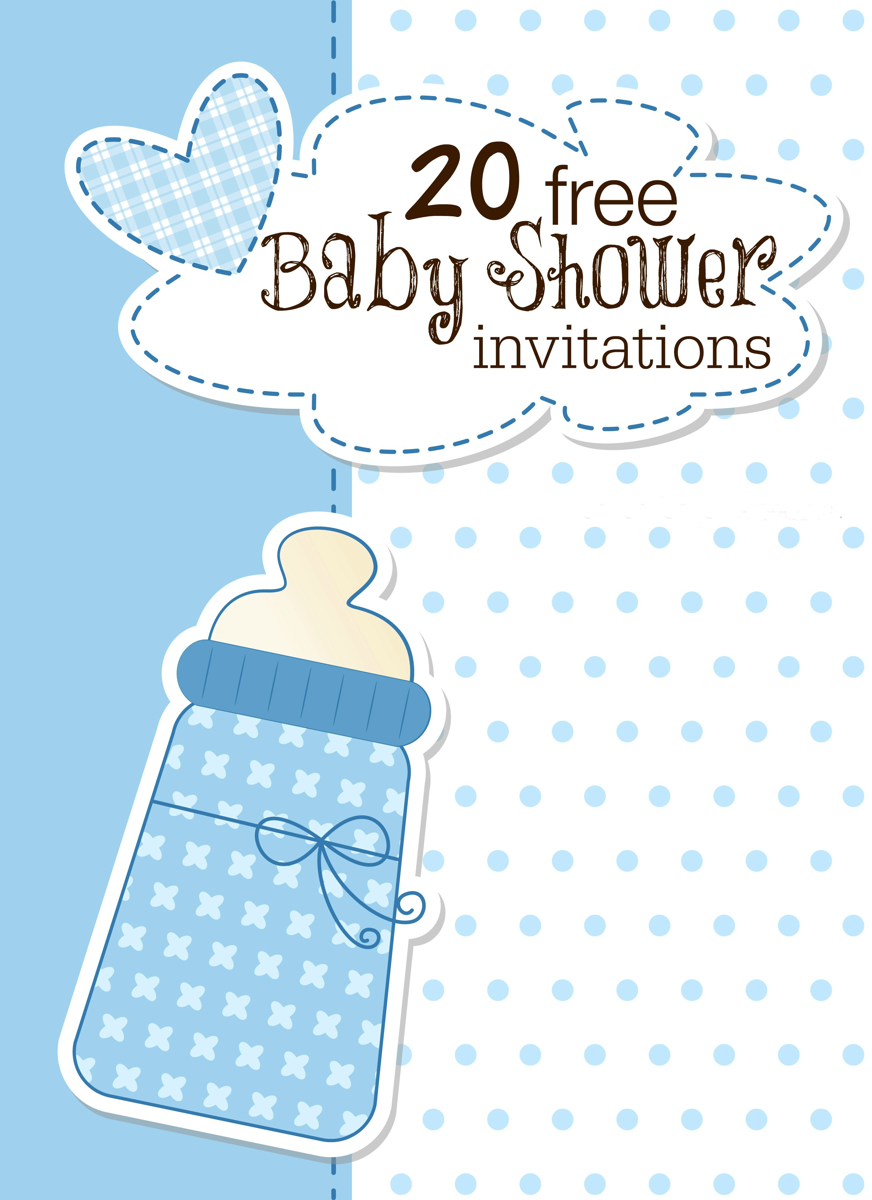 Printable Ba Shower Invitations within dimensions 2908 X 4000