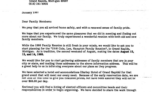 Printable Example Of Family Reunion Program Grand Rapids 1988 regarding proportions 2546 X 3254