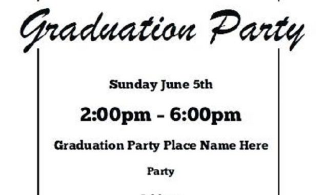 Printable Graduation Party Invitations Party Invitation Card with regard to measurements 756 X 1055