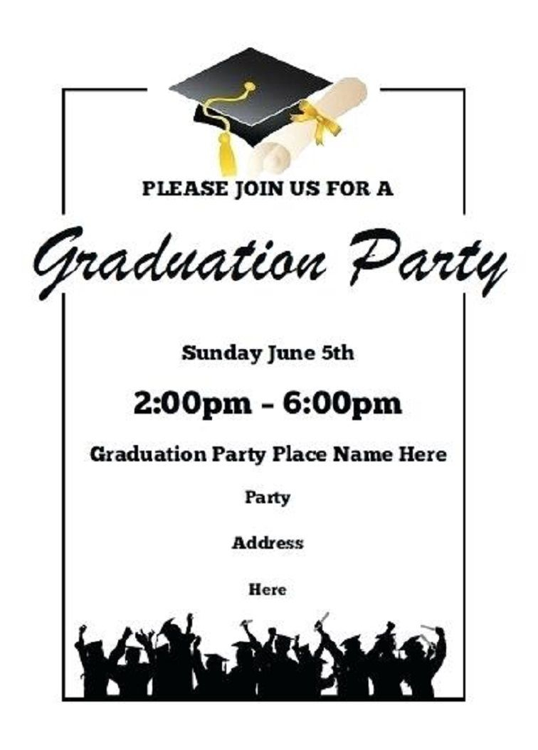 Printable Graduation Party Invitations Party Invitation Card with regard to measurements 756 X 1055