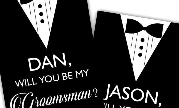 Printable Groomsman Best Man Cards In 2019 Cards All Retail with size 1000 X 1293