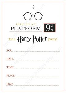 Printable Harry Potter Invitation Pdf My Inner Nerd Harry in proportions 750 X 1051