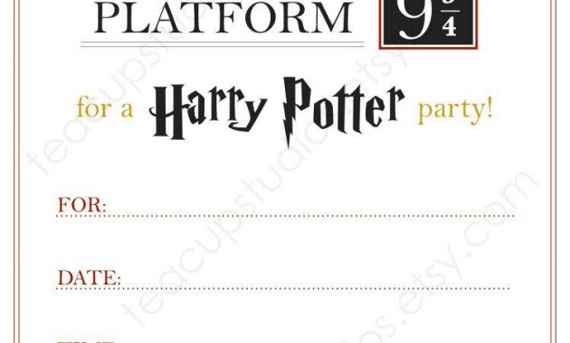 Printable Harry Potter Invitation Pdf My Inner Nerd Harry in proportions 750 X 1051