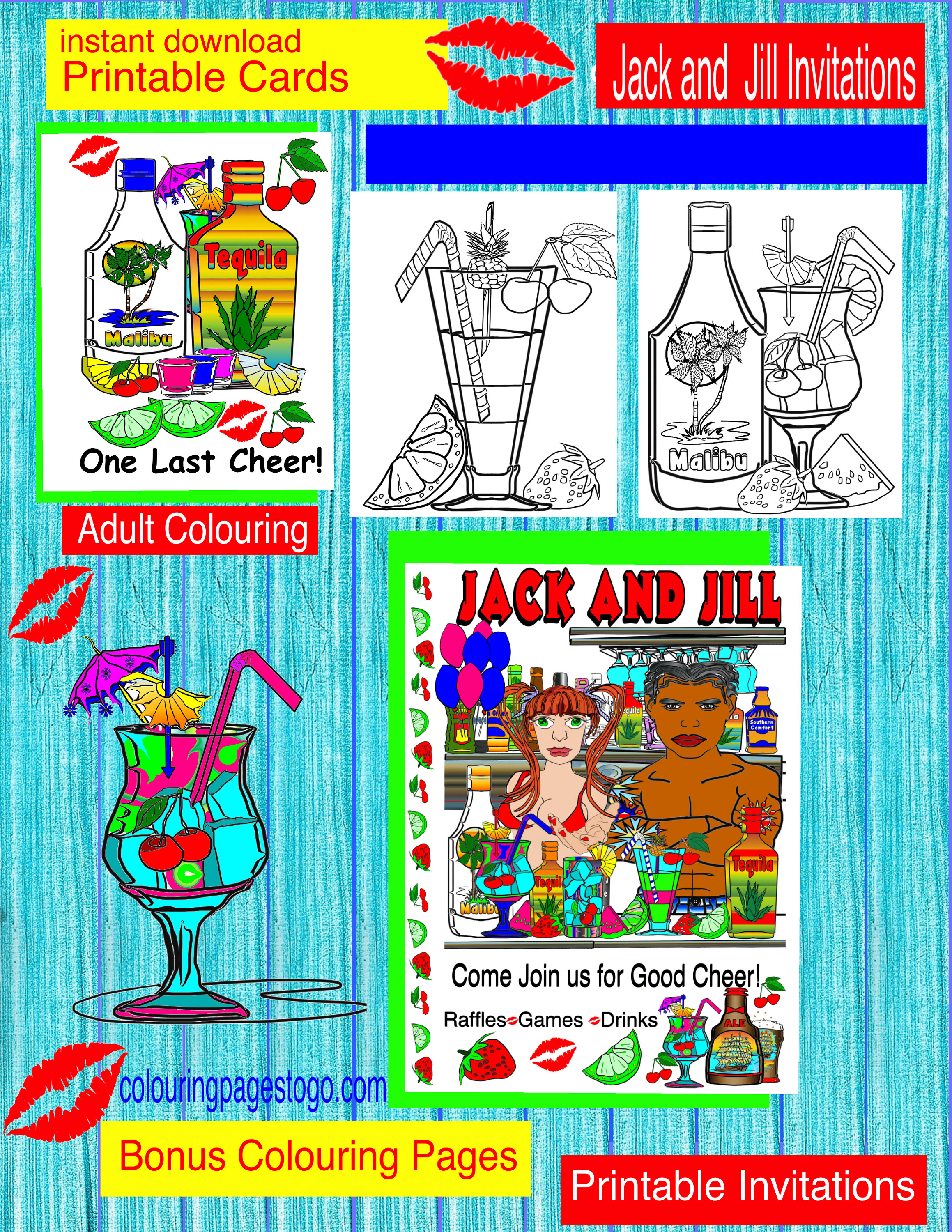 Printable Jack And Jill Invitation Stag And Doe Invitation Jack in sizing 2318 X 3000