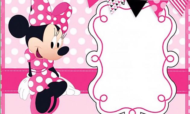 Printable Minnie Mouse Birthday Party Invitation Template Free throughout sizing 1200 X 851