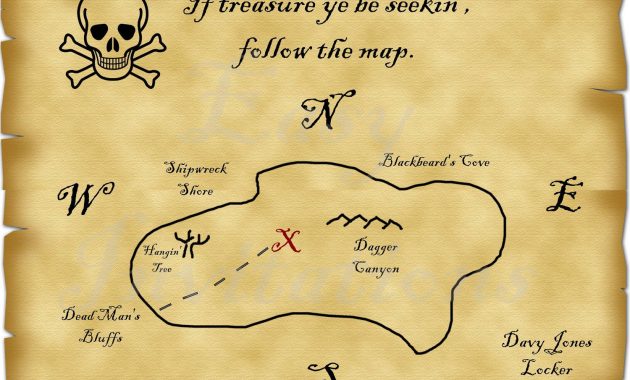 Printable Pirate Treasure Map Best Photos Of Template Blank for proportions 1500 X 1159