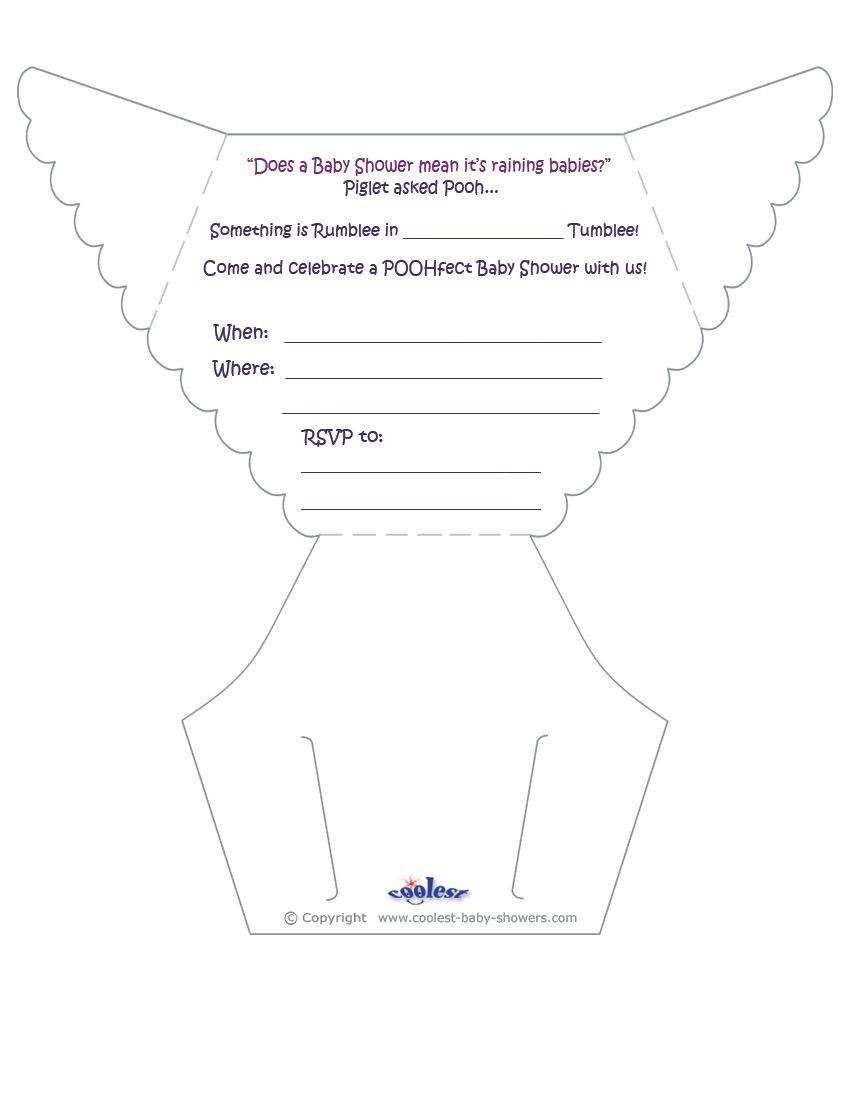 Printable Pooh Diaper Invitations Coolest Free Printables Diy for dimensions 850 X 1100