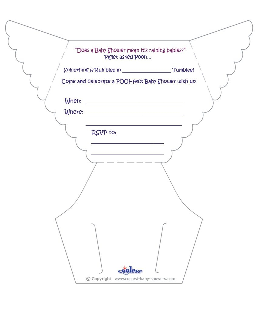 Printable Pooh Diaper Invitations Coolest Free Printables Diy within sizing 850 X 1100